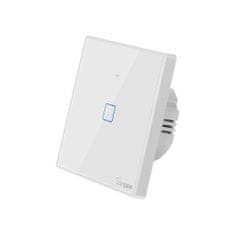 Greatstore Jednokanálový dotykový světelný spínač WiFi tlačítko bílý T2EU1C-TX