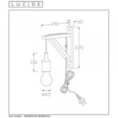 LUCIDE  Designové nástěnné svítidlo Black