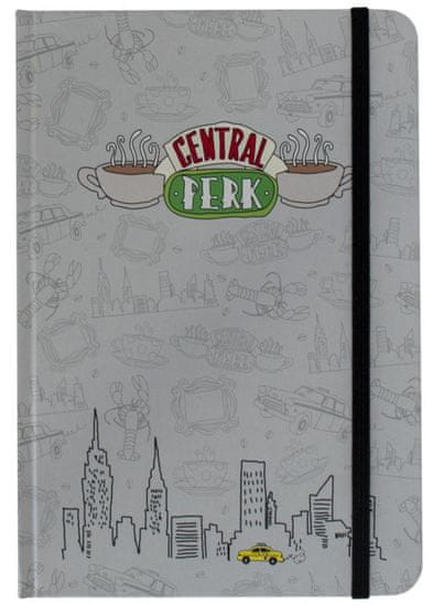 CurePink Poznámkový A5 blok Friends|Přátelé: Central Perk (14,8 x 21 cm)