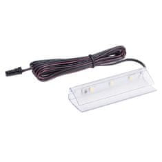 Design Light Sada 3x Klip LED Svítidlo pro Skleněné Police PVC 0.25W 12V DC Teplá Bílá