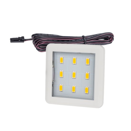 Design Light LED Světel Pod Kuchyňskou Linku SQUARE 3 Bílá 2.5W 12V DC Neutrální Bílá