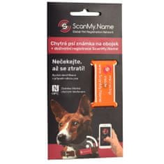 ScanMy.Name ScanMy.Name NFC identifikační známka, oranžová + Doživotní členství Family