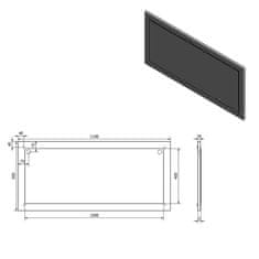 SAPHO TREOS zrcadlo v rámu 1100x500mm, dub Polar TS100-1010 - Sapho