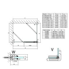 POLYSAN FORTIS LINE sprchové dveře 1200mm, čiré sklo, pravé FL1012R - Polysan