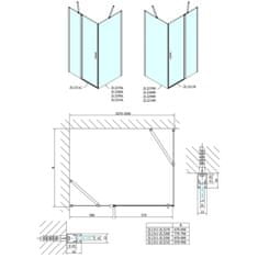 POLYSAN ZOOM obdélníkový sprchový kout 1100x900mm L/P varianta ZL1311ZL3290 - Polysan