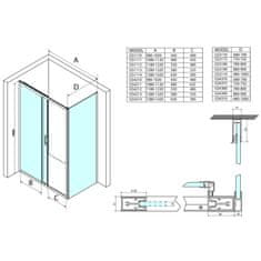 Gelco SIGMA SIMPLY sprchové dveře posuvné 1100 mm, čiré sklo GS1111 - Gelco