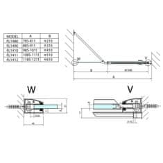 POLYSAN FORTIS LINE sprchové dveře do niky 800mm, čiré sklo, pravé FL1480R - Polysan