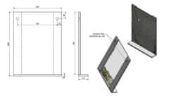 AQUALINE BETA zrcadlo s policí 60x80x12cm 57397 - Aqualine