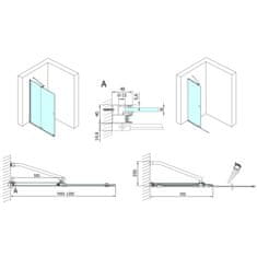 POLYSAN MODULAR SHOWER zástěna s pojezdy 1200 mm MS5-120 - Polysan