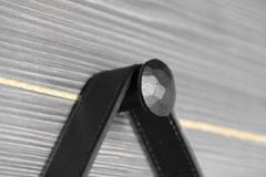 SAPHO ORBITER kulaté zrcadlo s koženým páskem ? 70cm, černá mat ORT070 - Sapho