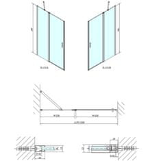 POLYSAN ZOOM LINE sprchové dveře 1200mm, čiré sklo ZL1312 - Polysan