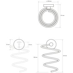 SAPHO X-ROUND držák fénu, spirálový, chrom XR002 - Sapho