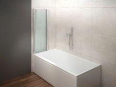 AQUALINE WILA vanová zástěna 900x1400 mm skládací, chrom, čiré sklo AQ5742 - Aqualine