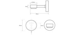 SAPHO X-ROUND mýdlenka magnetická, chrom XR802 - Sapho