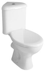 AQUALINE CLIFTON rohové WC kombi, dvojtlačítko 3/6l, zadní/spodní odpad, bílá FS1PK - Aqualine