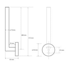 SAPHO X-ROUND držák toaletního papíru rezervní na 2 role, chrom XR707 - Sapho