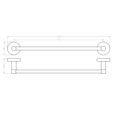 SAPHO Magnetický držák ručníků 43cm XJ438 - Sapho