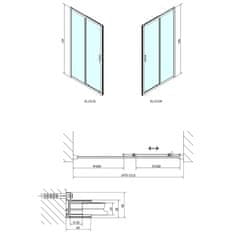 POLYSAN EASY sprchové dveře 1500mm, čiré sklo EL1515 - Polysan