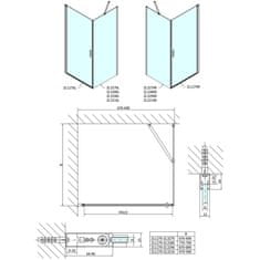 POLYSAN ZOOM obdélníkový sprchový kout 700x800mm L/P varianta ZL1270ZL3280 - Polysan