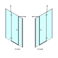 POLYSAN FORTIS sprchové dveře do niky trojdílné 1500mm, čiré sklo, pravé FL1515R - Polysan