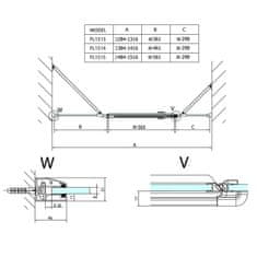 POLYSAN FORTIS sprchové dveře do niky trojdílné 1500mm, čiré sklo, pravé FL1515R - Polysan