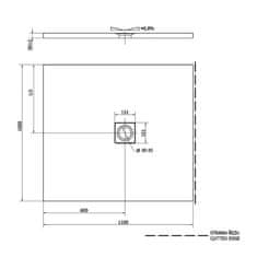 POLYSAN FLEXIA vanička z litého mramoru s možností úpravy rozměru, 110x100cm 72922 - Polysan