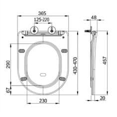 SAPHO PACO WC sedátko, SLIM Soft Close, bílá PCS1012 - Sapho