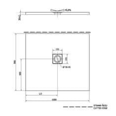 POLYSAN FLEXIA vanička z litého mramoru s možností úpravy rozměru, 100x90cm 72925 - Polysan