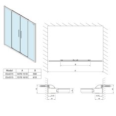 POLYSAN LUCIS LINE sprchové dveře 1600mm, čiré sklo DL4315 - Polysan