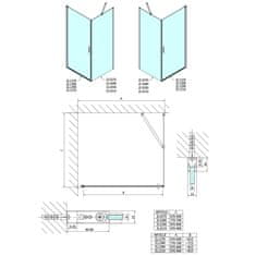 POLYSAN ZOOM LINE boční stěna 1000mm, čiré sklo ZL3210 - Polysan