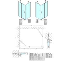 POLYSAN ZOOM LINE boční stěna 1000mm, čiré sklo ZL3210 - Polysan