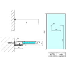 POLYSAN MODULAR SHOWER jednod zástěna pevná k instalaci na zeď, s otvory na držák 1000 MS1-100-D - Polysan