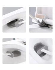 AQUALINE WC silikonová štětka závěsná/na postavení, bílá TF010 - Aqualine