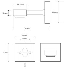 SAPHO X-SQUARE mýdlenka magnetická, chrom XQ801 - Sapho