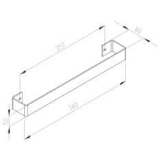 SAPHO COLONNA držák ručníků 340x80 mm, nerez lesk IRPA10 - Sapho