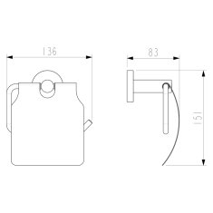 SAPHO X-ROUND držák toaletního papíru, s krytem, chrom XR732 - Sapho