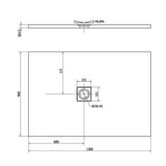 POLYSAN FLEXIA vanička z litého mramoru s možností úpravy rozměru, 130x90cm 72896 - Polysan