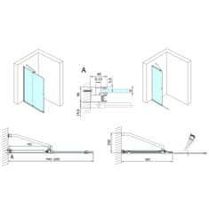 SAPHO MODULAR SHOWER zástěna s pojezdy 1600 mm MS5-160 - Sapho