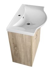 AQUALINE KERAMIA FRESH umyvadlová skříňka 60,6x74x34cm, dub platin 50065 - Aqualine