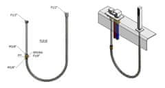 SAPHO SET sprchové hadice pro výsuvné sprchy z vany, F1/2"- F1/2", 275cm, chrom FLE18 - Sapho