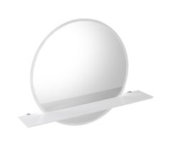 SAPHO VISO kulaté zrcadlo s LED osvětlením a policí ? 60cm, bílá mat VS060-01 - Sapho