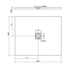 POLYSAN FLEXIA vanička z litého mramoru s možností úpravy rozměru, 120x100cm 71563 - Polysan