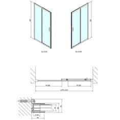 POLYSAN EASY sprchové dveře 1300mm, čiré sklo EL1315 - Polysan