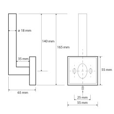 SAPHO X-SQUARE držák toaletního papíru rezervní, chrom XQ704 - Sapho