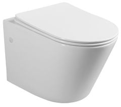 SAPHO PACO závěsná WC mísa, Rimless, 36x53cm, bílá PZ1012WR - Sapho