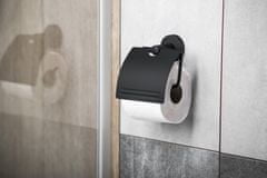 AQUALINE SAMBA držák toaletního papíru s krytem, černá SB207 - Aqualine