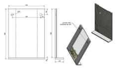 AQUALINE BETA zrcadlo s policí 50x70x12cm 57396 - Aqualine