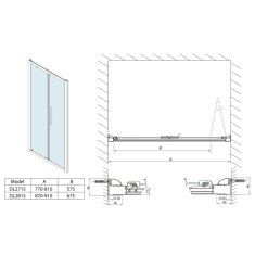 POLYSAN LUCIS LINE skládací sprchové dveře 900mm, čiré sklo DL2815 - Polysan