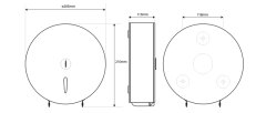 SAPHO Zásobník na toaletní papír max. ? 19cm, 205x210x115mm, nerez lesk XP700 - Sapho