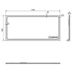 SAPHO GEMINI zrcadlo s LED osvětlením 1300x600mm GM130 - Sapho